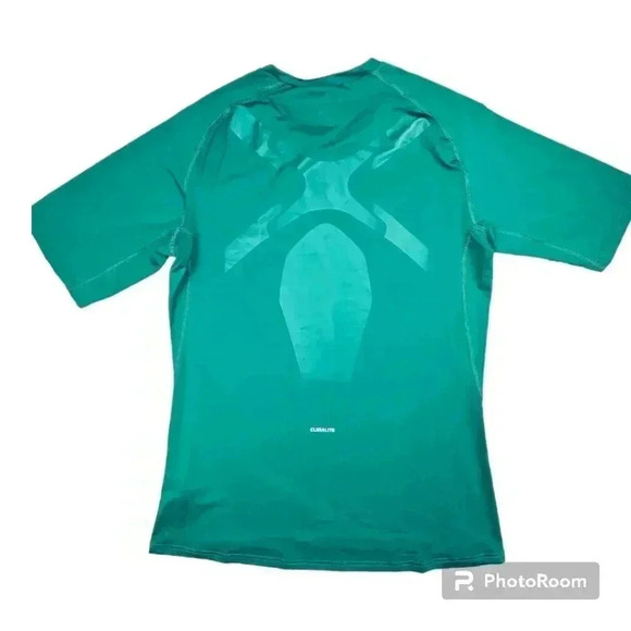 Adidas Techfit Cut& Sew Climalite#3846 Forest Green short-sleeved shirt 2XL NWT - Picture 2 of 8
